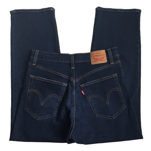 Levi’s Ribcage Straight Ankle Buttonfly Ultra High Rise Destructed Jeans Size 29 - Picture 5 of 16